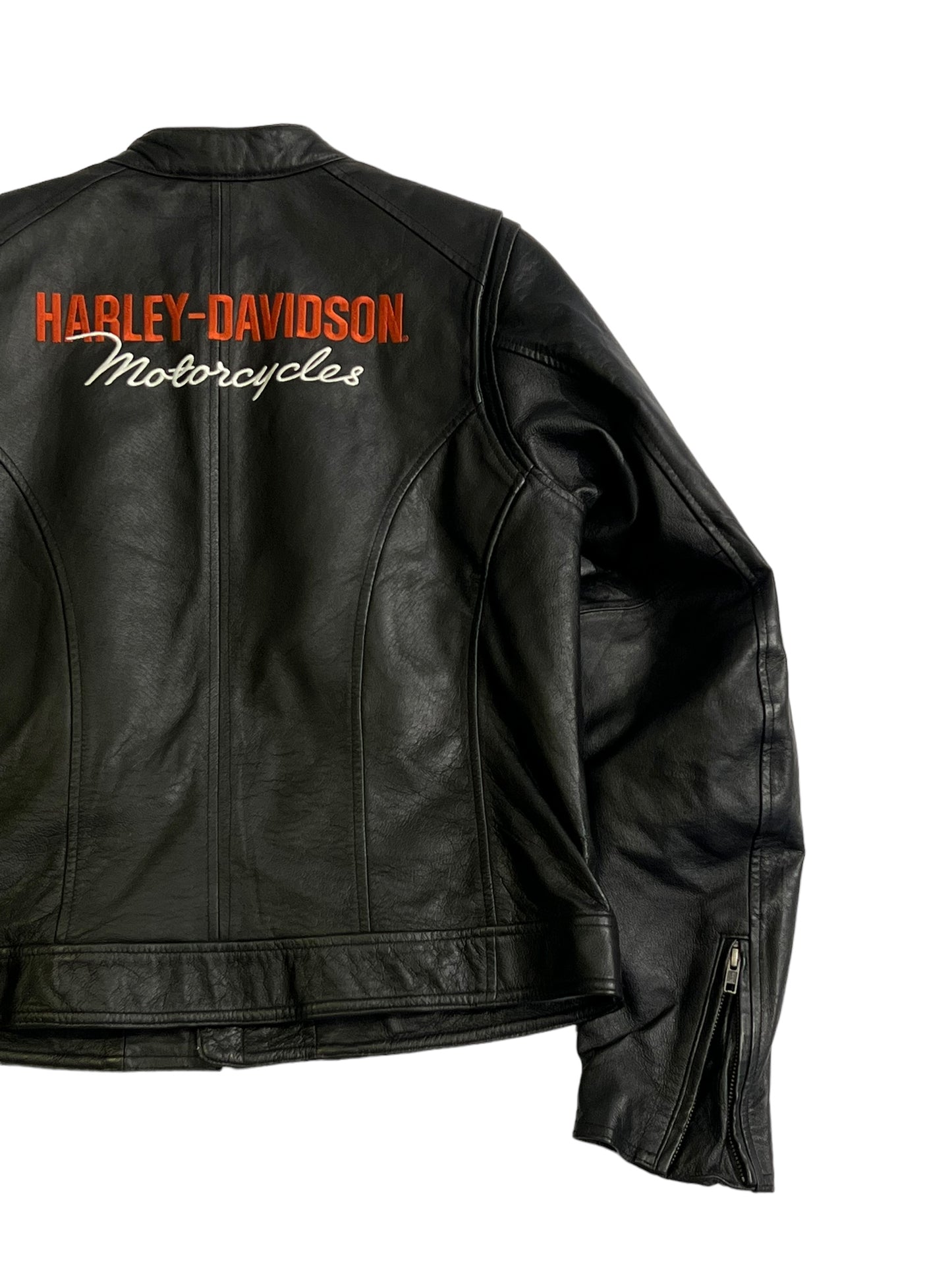Harley Davison embroidered leather jacket