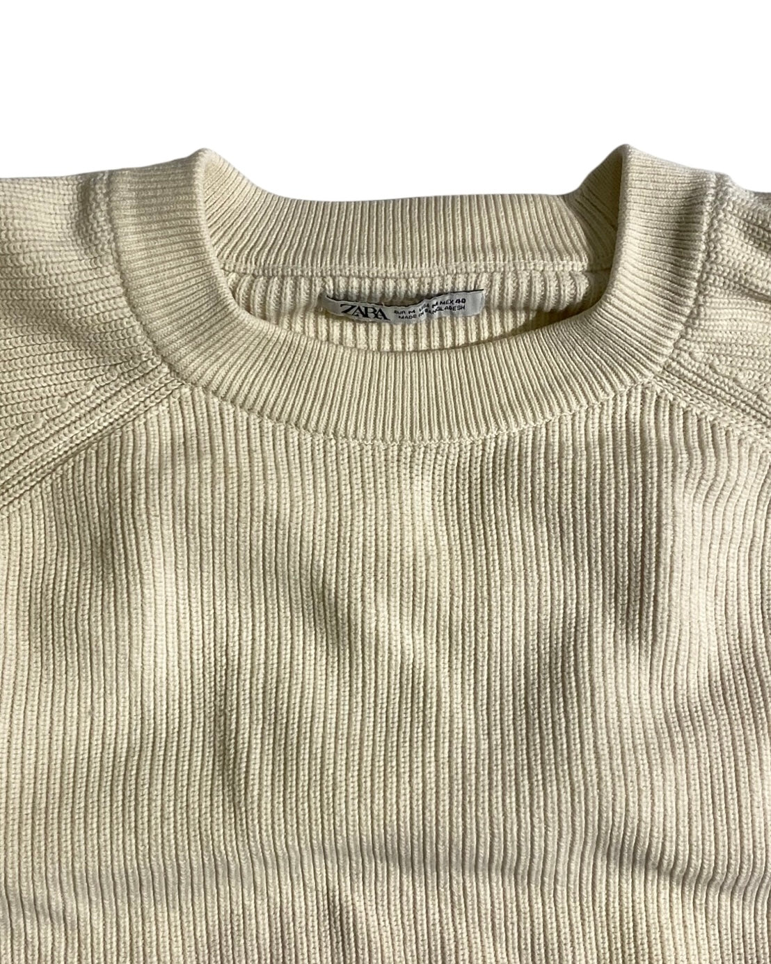 Zara heavy cream crewneck
