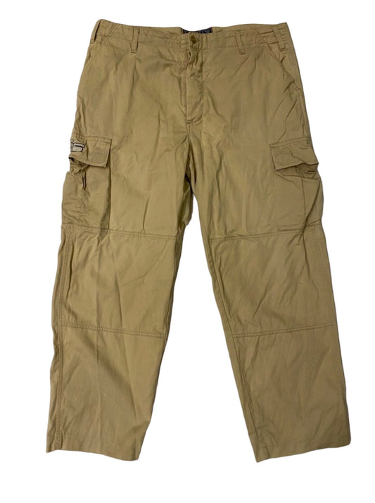 HBS beige cargo pants with embroidered logo