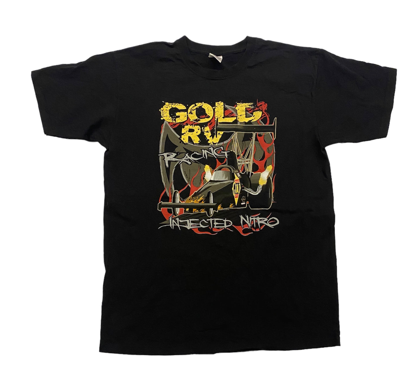 Gold RV injected nitro graphic tee