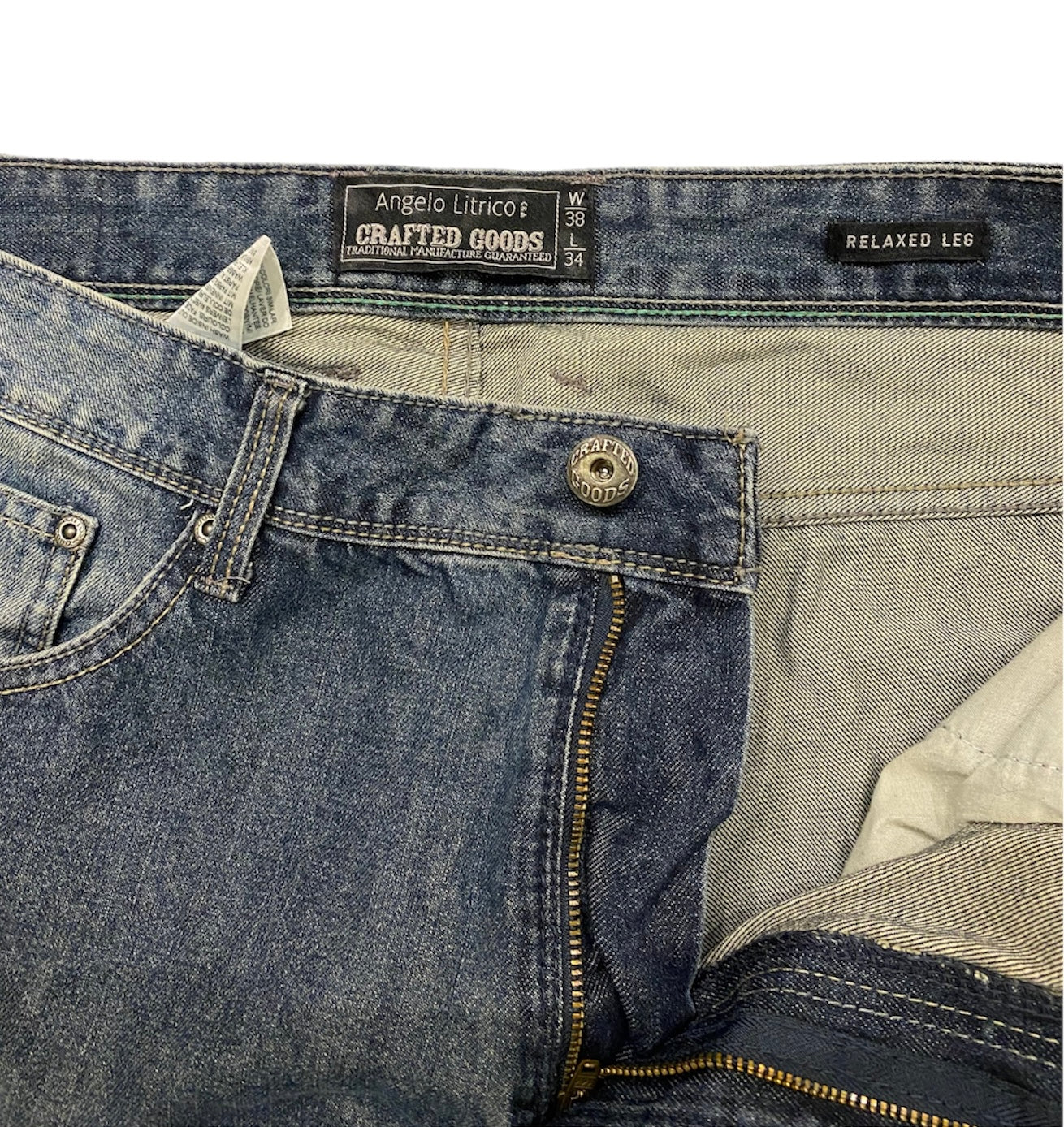 Angelo Litrico crafted double knee jeans