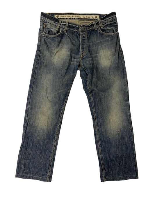 Rock'n roll WOP vintage embroidered jeans